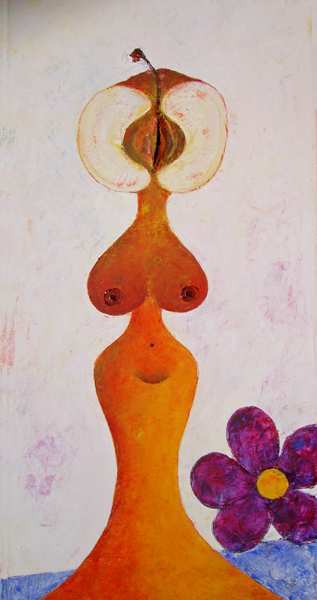 "Eva open minded" 100 x 50 cm, Öl auf Leinen