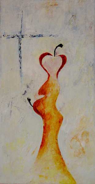"Eva schwanger" 100 x 50 cm, Öl auf Leinen