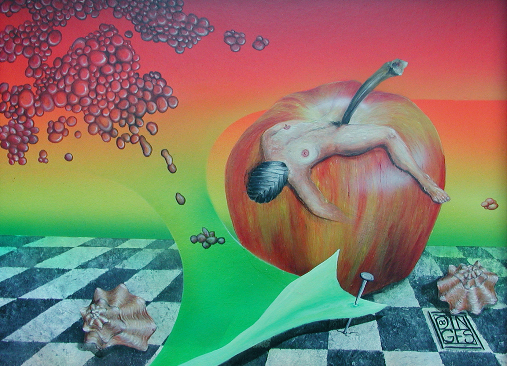 "Venus"  Acryl , Öl auf Karton,  45 x 55 cm