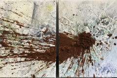 Aus Terra Mater "Was ist es was bleibt" Erde, Acryl auf Leinwand 2 x 50 x 50 cm