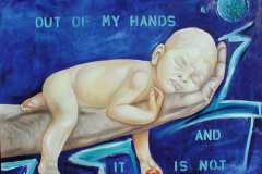 "Out of my hands", 115 x 140 cm,  Acryl auf Leinen